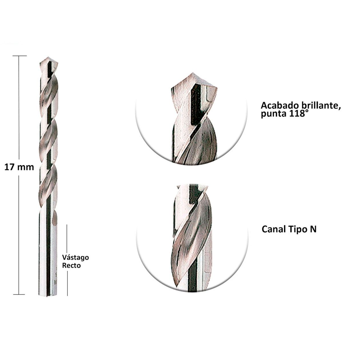 IRWIN - Broca para metal HSS 17mm 1 unidad IW1366 IRWIN