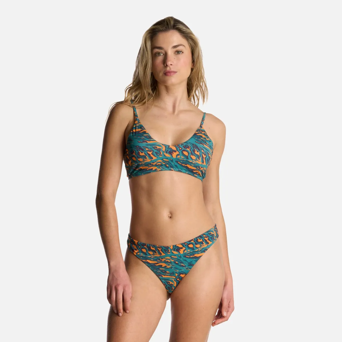 HAKA HONU - Traje de Baño Mujer Tuga Print Turquesa Haka Honu