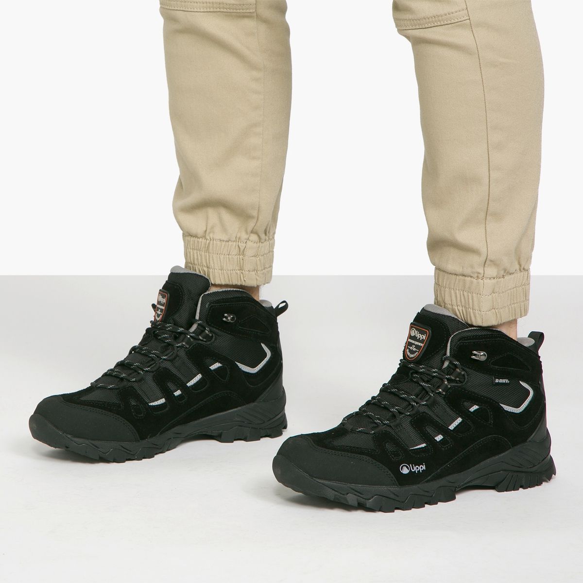 LIPPI - Zapatilla Outdoor Hombre Impermeable Negro Lippi