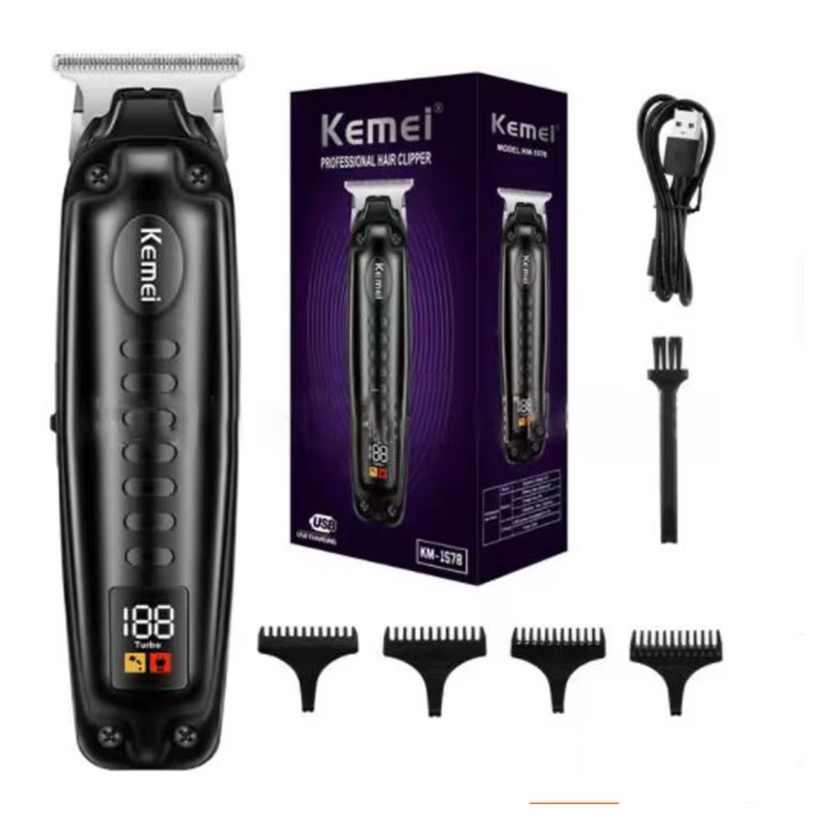 KEMEI - Maquina Trimmer Patillera Kemei 1579 Profesional
