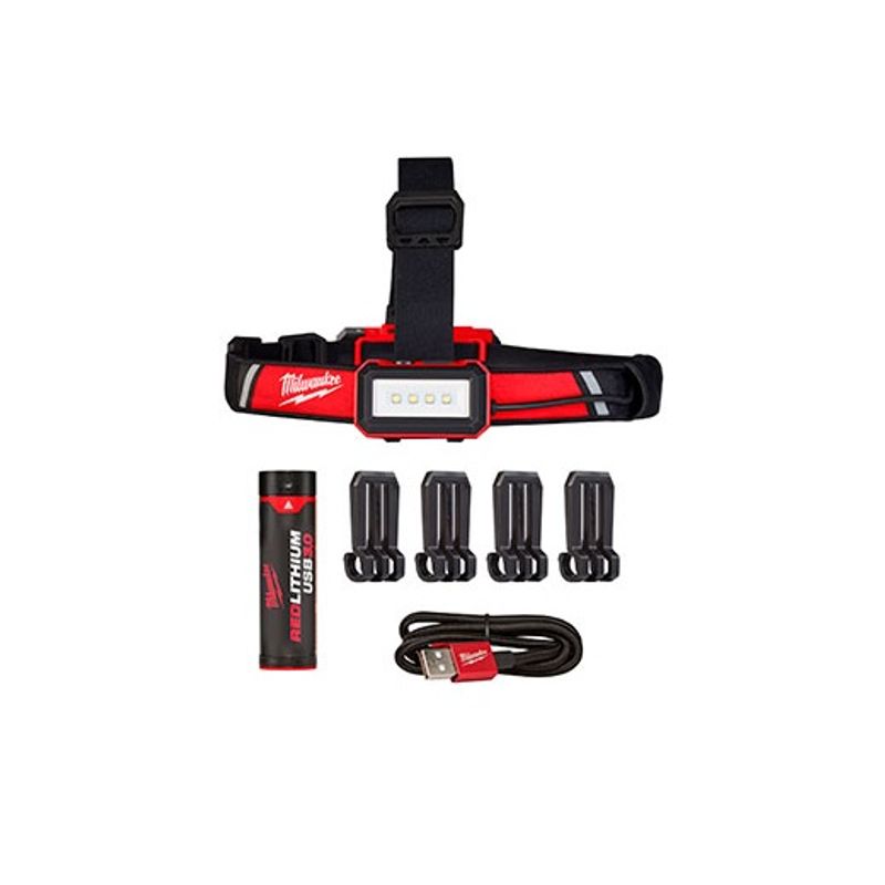MILWAUKEE - Linterna frontal de bajo perfil USB Redlithium Milwaukee