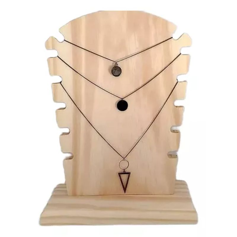 GENERICO - Exhibición De Joyas De Madera Porta Collar Artesanía Madera