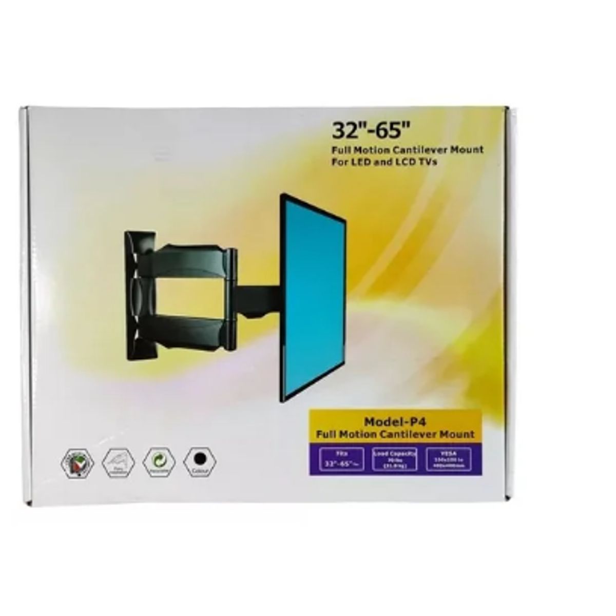 GENERICO - Soporte TV Brazo Ajustable A Muro Para Tv de 32 a 65 Pulgadas