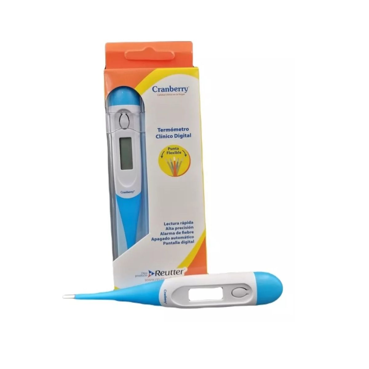 CRAMBERRY - Termómetro Digital Con Alarma Punta Flexible Cranberry
