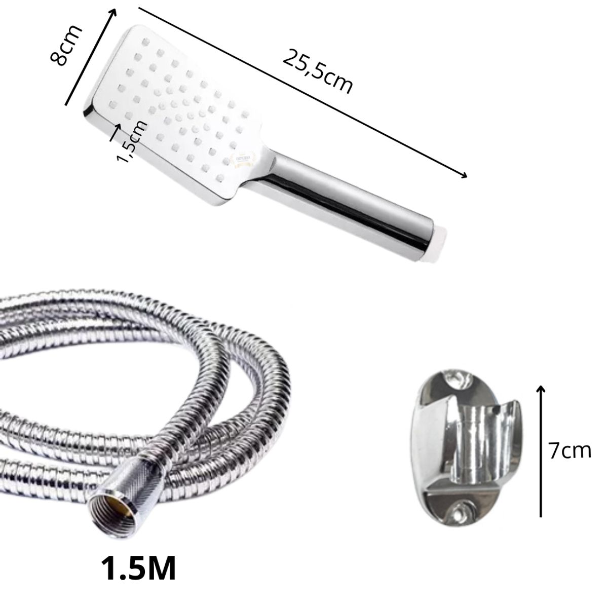 GENERICO - Set Juego De Ducha Mango Y Flexible De 1.5 Metros Baño