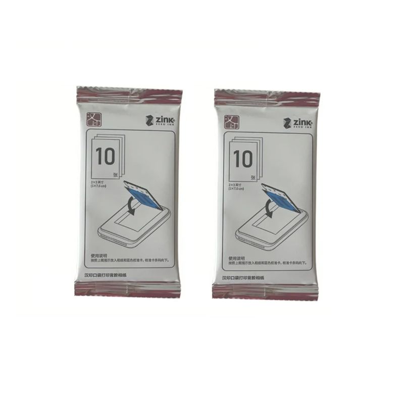 GENERICO - Papel Fotográfico ZINK 2x3 Adhesivo Pack 20 Hojas