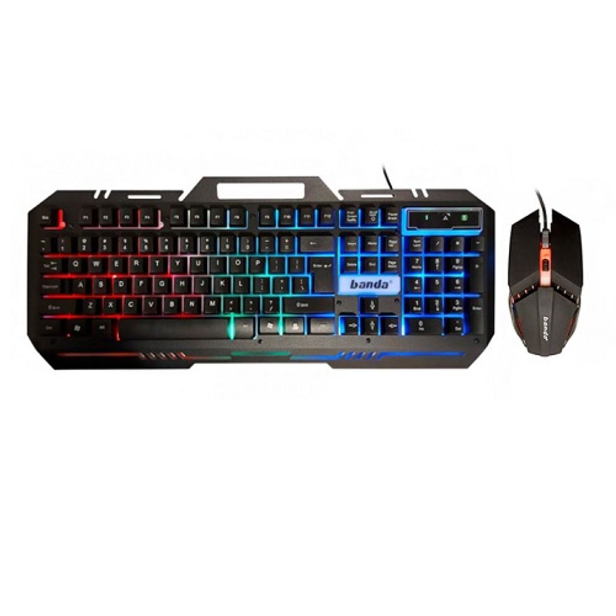 GENERICO - Kit Teclado Mouse Gamer Banda KM-77 USB