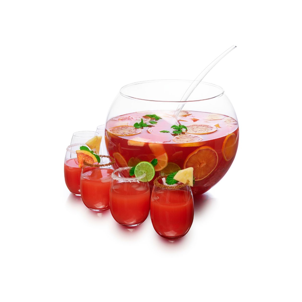 CRISA - SET PONCHERA 8 PIEZAS VIDRIO 12,8 LITROS