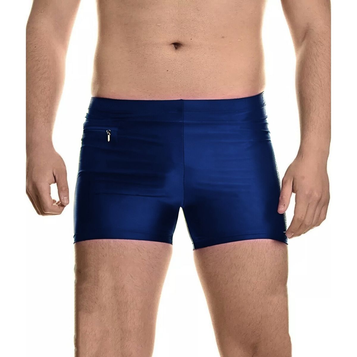 LIKE SHOP - Traje De Baño Lycra Hombre Deportivo Natación Bolsillo Tipo Brasil 335
