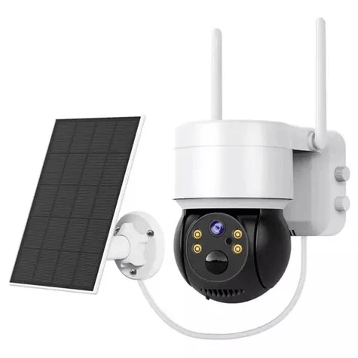 GENERICO - Cámara Solar Para Exteriores 1080 Inalámbrica 360 Color Blanco