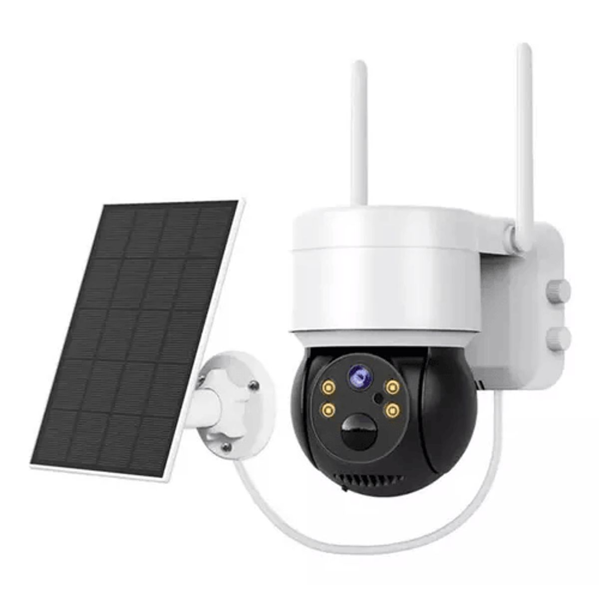 GENERICO - Cámara Solar Para Exteriores 1080 Inalámbrica 360 Color Blanco