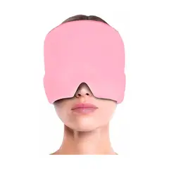 GENERICO - Gorro De Gel Alivio De Migraña Terapia De Frío Dolor Cabeza Rosa
