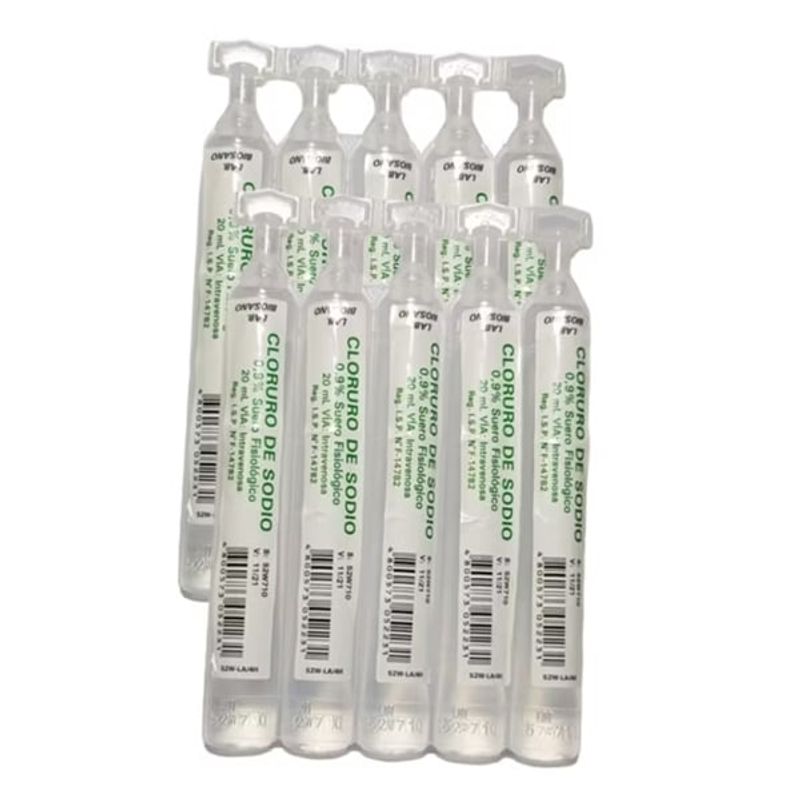 GENERICO - Pack 10 Und / Sueros Fisiológicos 0,9% 20 ml / Biosano