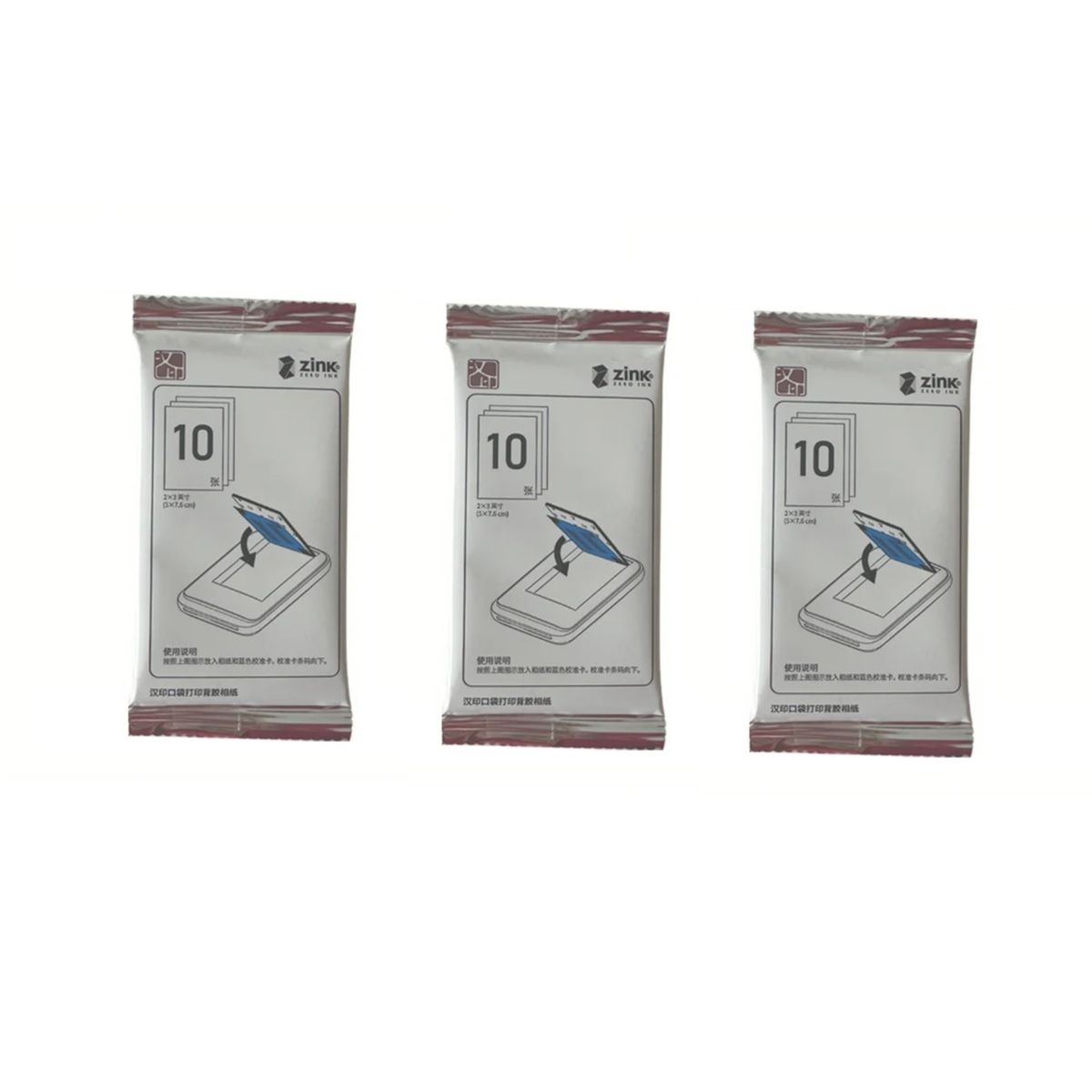 GENERICO - Papel Fotográfico ZINK 2x3 Adhesivo Pack 30 Hojas