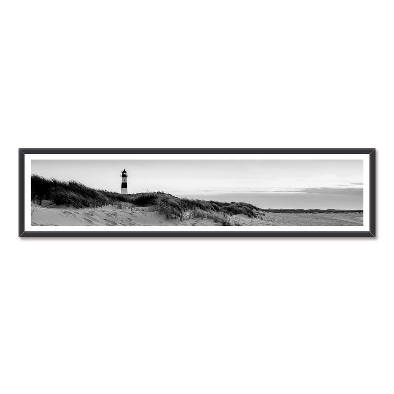 ALCUADRADO - Cuadro Mini Panoramico Faro Costa Byn Negro