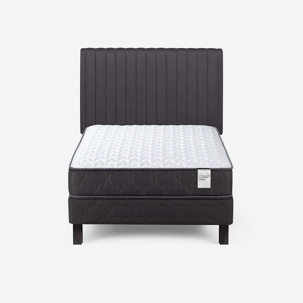 ROSEN - Cama Europea Wave 1,5 Plazas 105x190 cm + Respaldo Lucio Gra