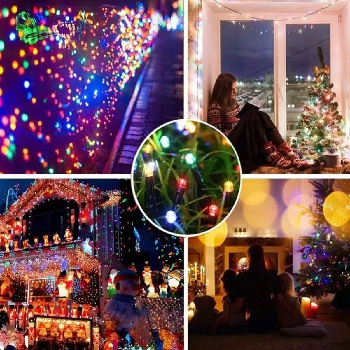 SHOP EHOME BAG - Guirnalda Pack X2 Solar Navideña 10 Metros Multicolor