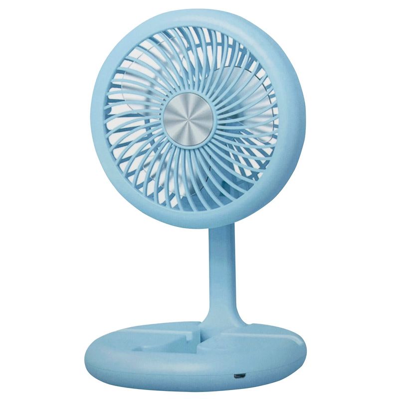 TECNOLAB - Ventilador Portatil Plegable Recargable Tecnolab 670 Azul.