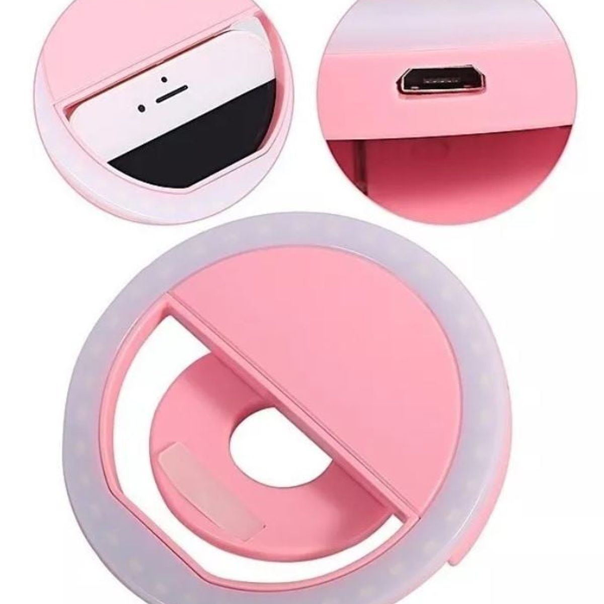 GENERICO - Selfie Anillo Aro Luz Led Celular 3 Modos Recargable