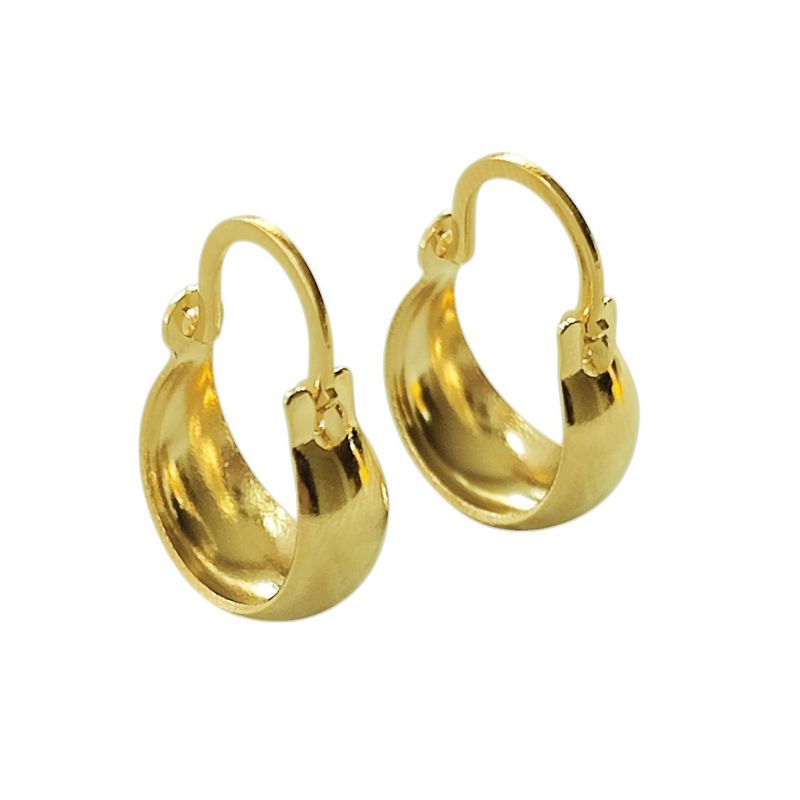 ANDREA COGGIOLA JOYAS - Aros Argolla Bote Mini  Enchapado Oro 18K