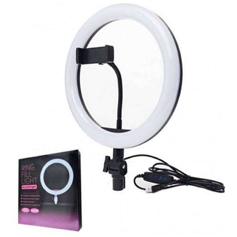 GENERICO - Aro de luz led 26cm con mini trípode