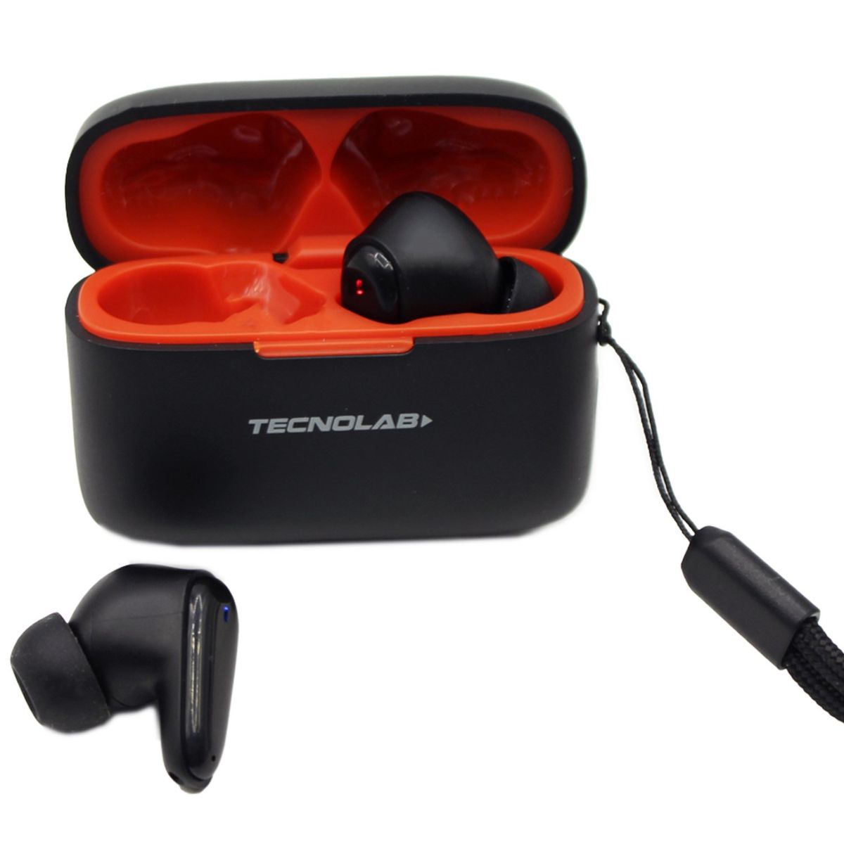 TECNOLAB - Audífonos Bluetooth Tws Con Correa Negro - SC