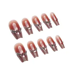 ATURE - Set 24 Pcs Uñas Postizas Removibles Acrílicas Mujer