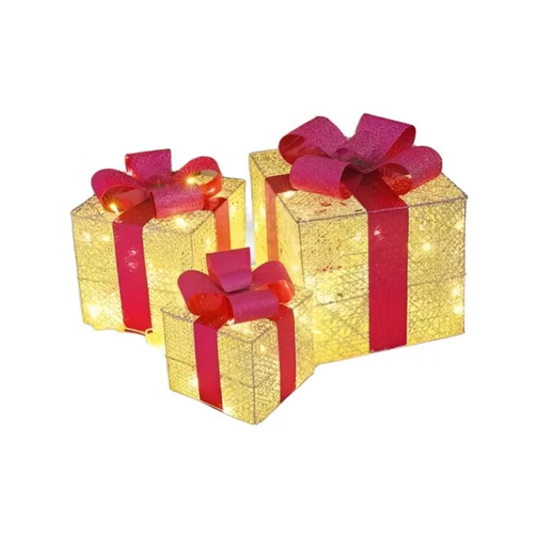 GENERICO - Luces Navidad Adorno Navidad Caja Regalo Con Luces C