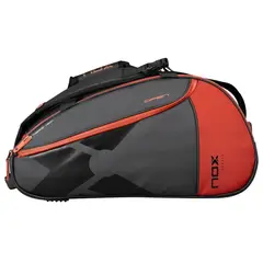 NOX - Bolso Paletero de pádel Luxury Open Series Negro Rojo