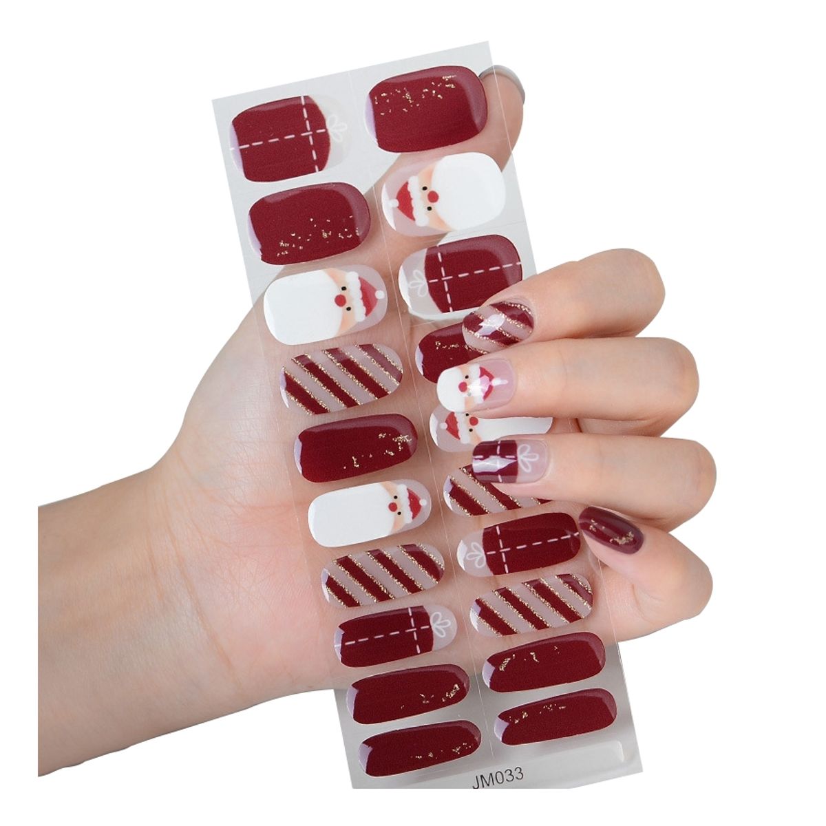 ATURE - Set Uñas Postizas De Gel Precurado Diseño Navidad