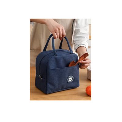 Imagen 2 del producto Lonchera Bolsa Lunch Bag Térmica Colación Almuerzo AZUL