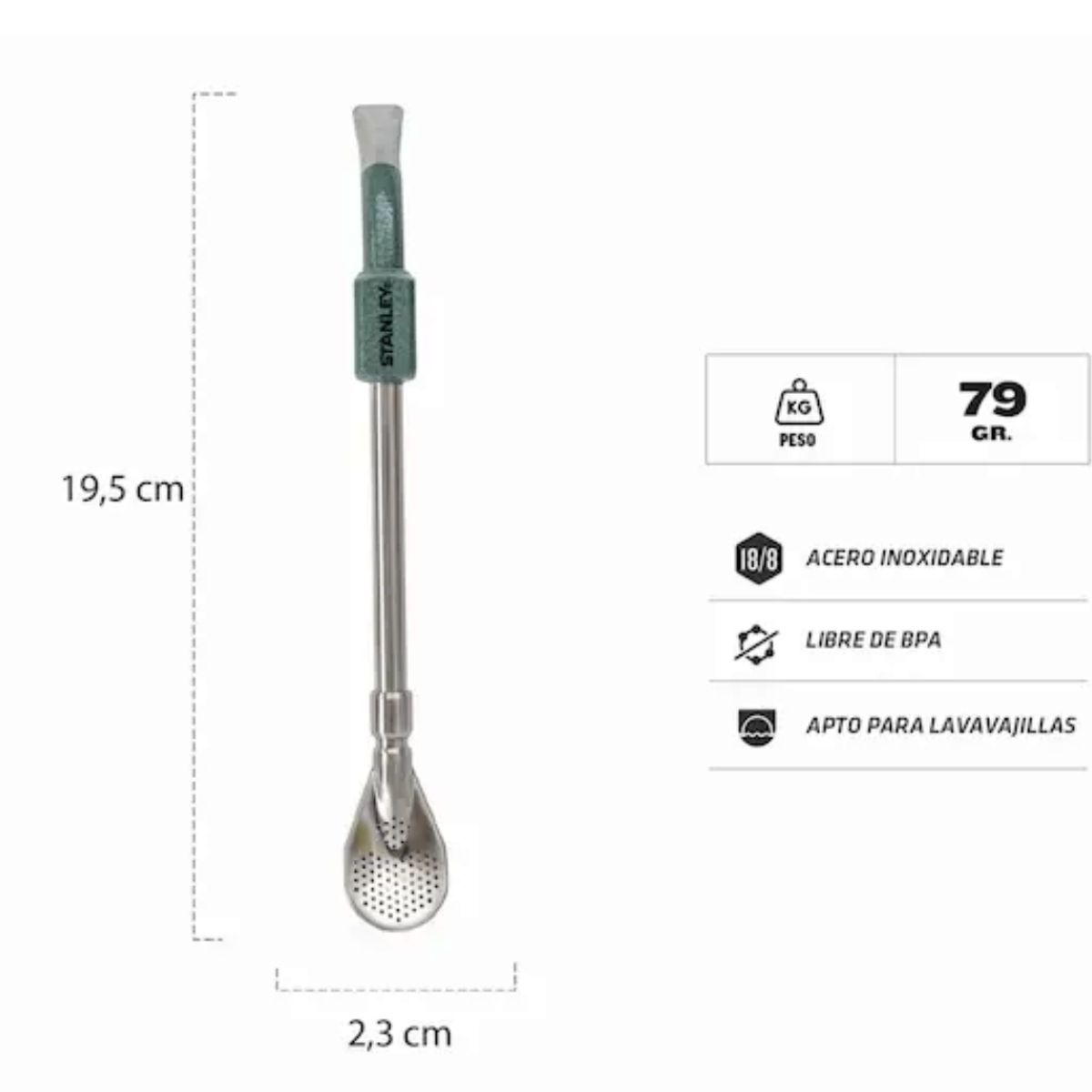 STANLEY - Bombilla Spoon Yerba Mate - Straw - Stanley