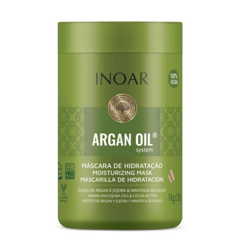 INOAR - Mascara Argan Oil Inoar 1 Kg Hidratación Vegano