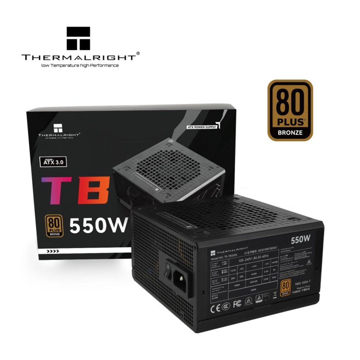 GENERICO - Fuente de poder Thermalright 550W 80+ Bronze TR-TB550S