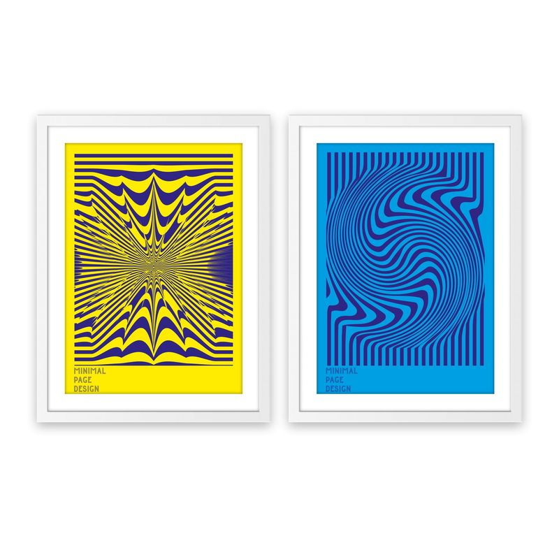 ALCUADRADO - Set Doble Cuadros  Minimal Desing Blanco