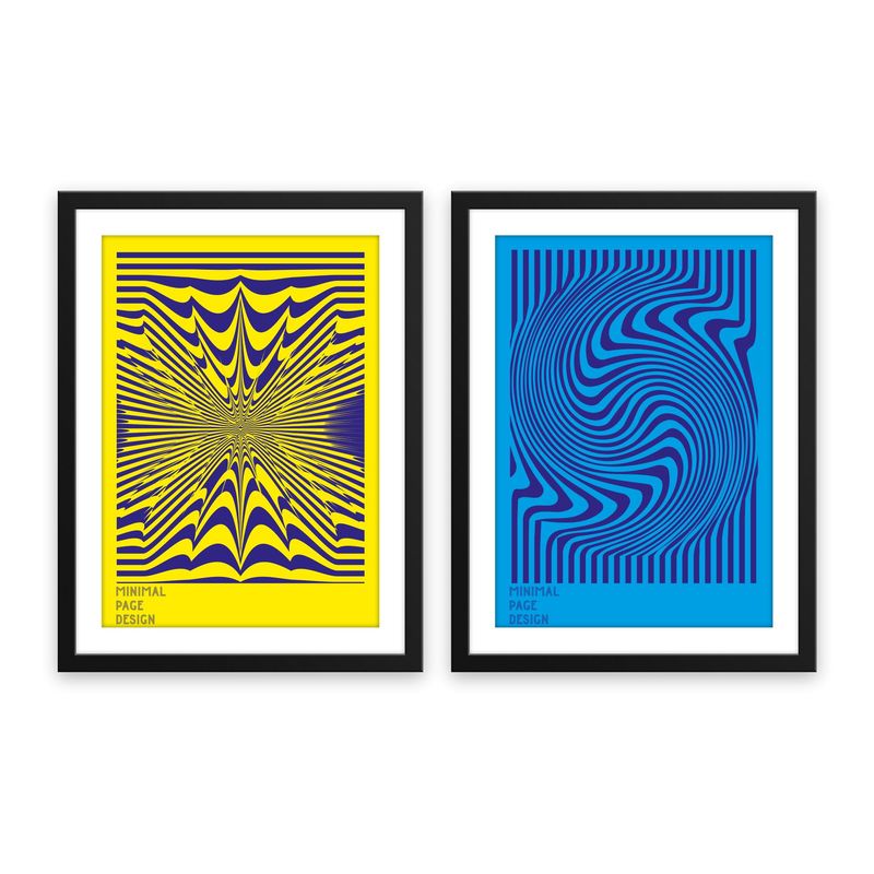 ALCUADRADO - Set Doble Cuadros  Minimal Desing Negro
