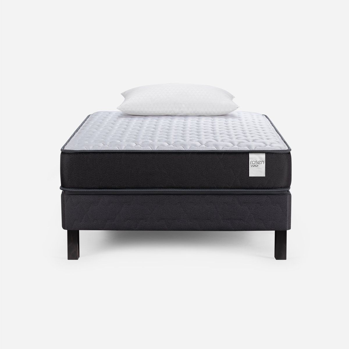 ROSEN - Cama Europea Rosen Wave 1 Plaza + Almohada Light