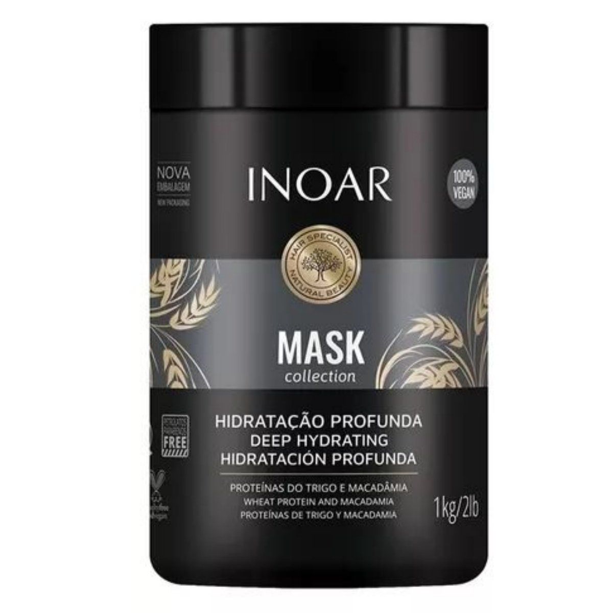 INOAR - Mascara Macadamia Inoar 1Kg Hidratación Profunda.-