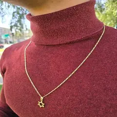 GENERICO - Conjunto Cadena Cartier Y Estrella De David Oro Laminado 18k