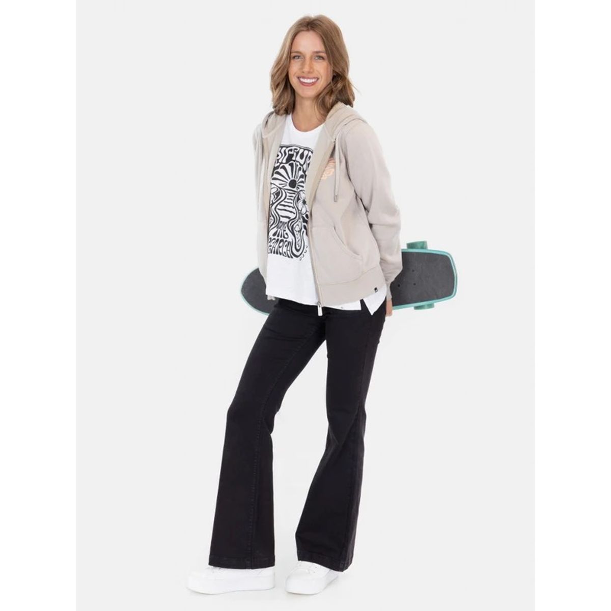 RIP CURL - Poleron FZ Summer Flowers Verde Mujer Rip Curl