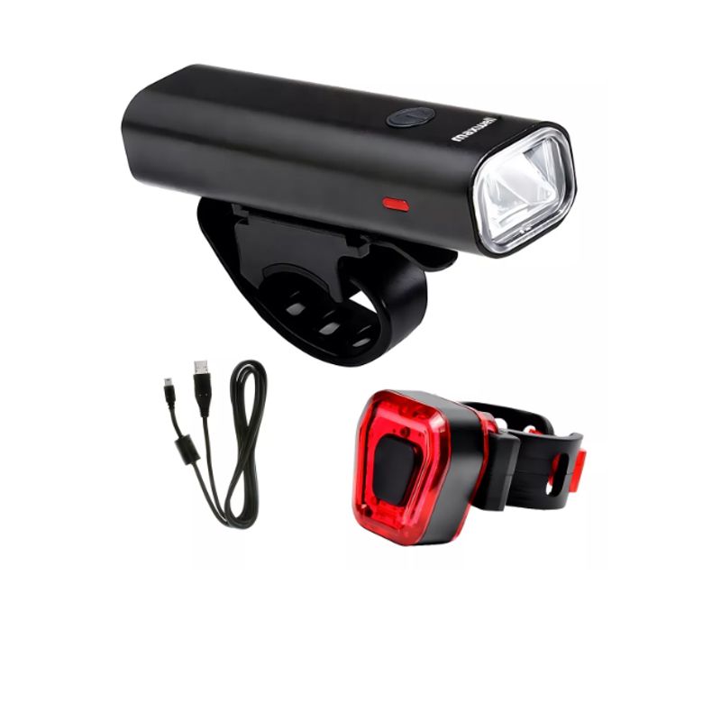 GENERICO - Pack Luz Bicicleta Delantera Y Trasera Recargable Por Usb