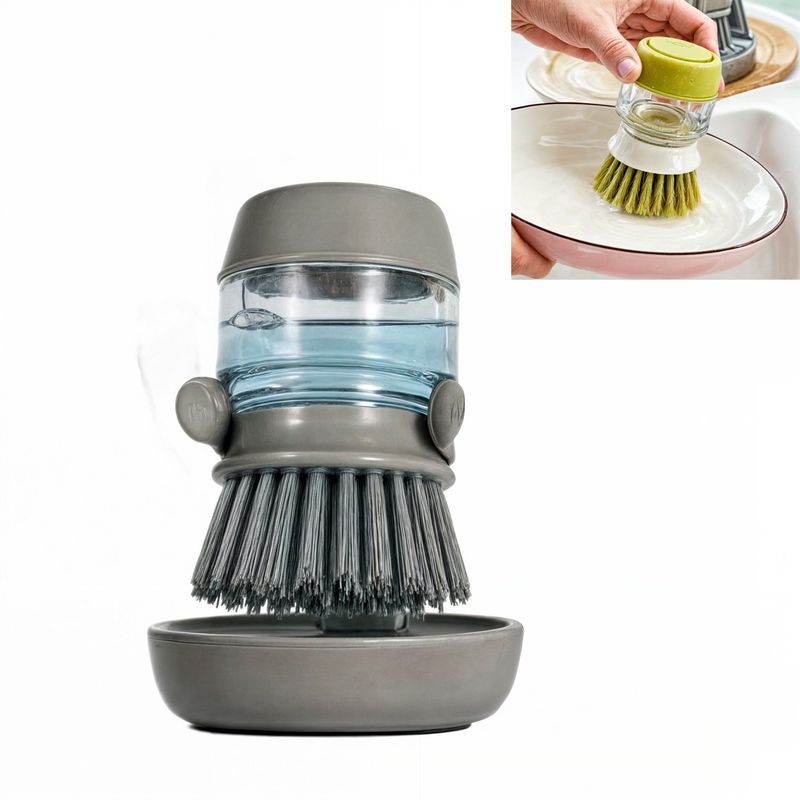 GENERICO - cepillo dispensador de jabon liquido cepillo limpieza multiuso