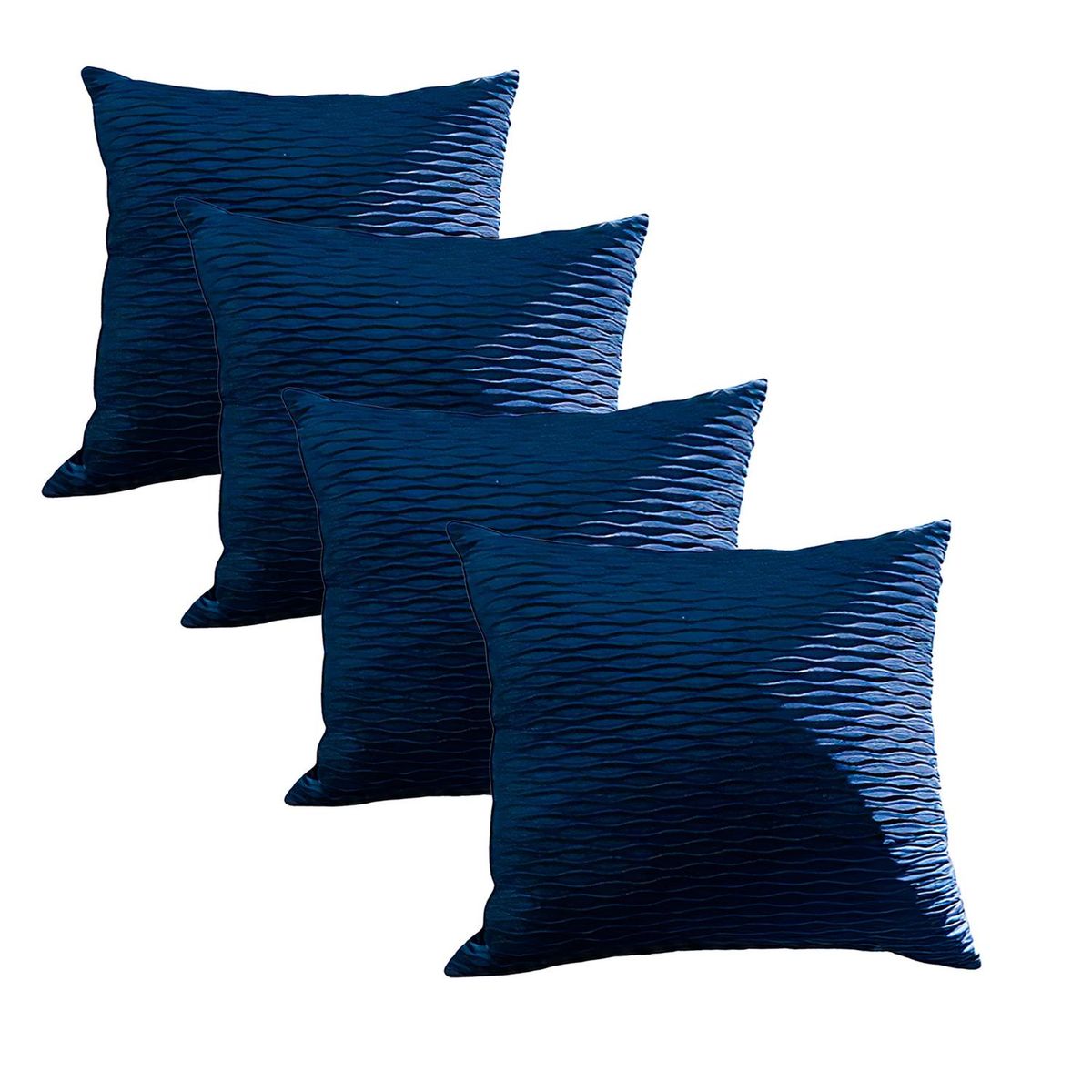 GENERICO - Fundas De Cojin Decorativa 45x45 moderna Azul PACK 4 U