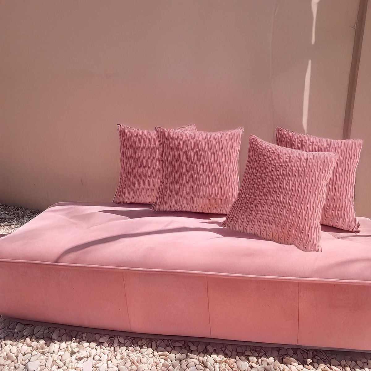 GENERICO - Fundas De Cojin Decorativa 45x45 moderna Rosa PACK 4 U