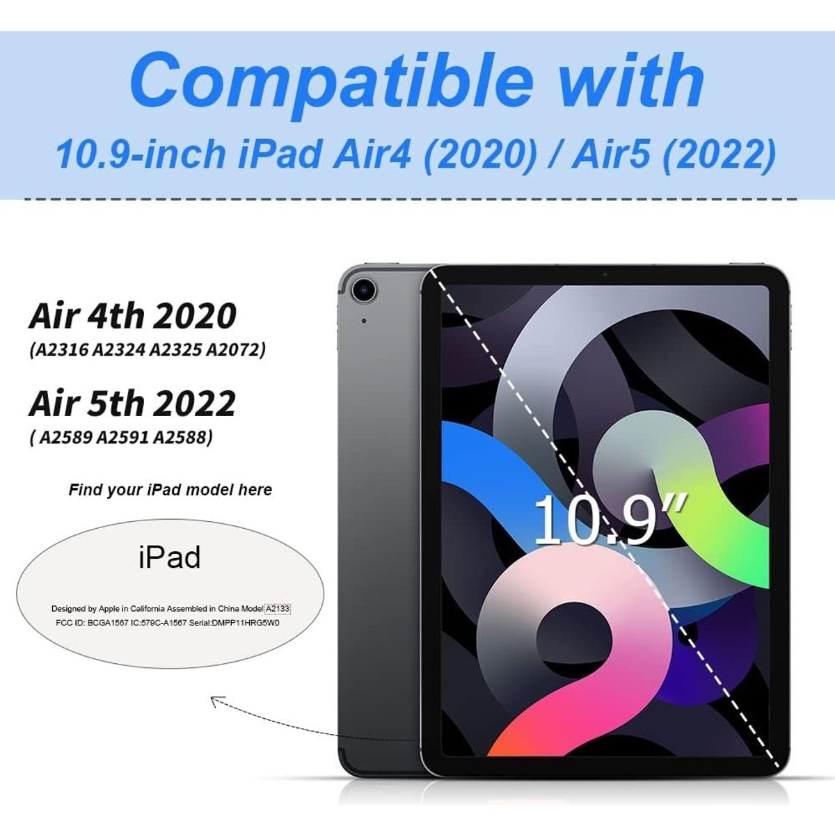 GENERICO - Funda Con Teclado Español + Touchpad Para iPad Air 4 109