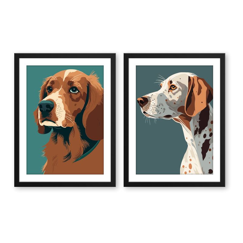 ALCUADRADO - Set doble Cuadro Dalmata Negro