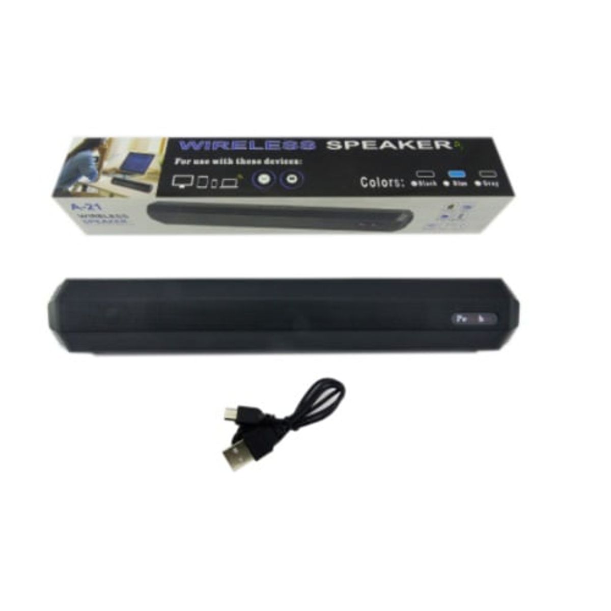 GENERICO - Parlante recargable Bluetooth Sound Bar A-21