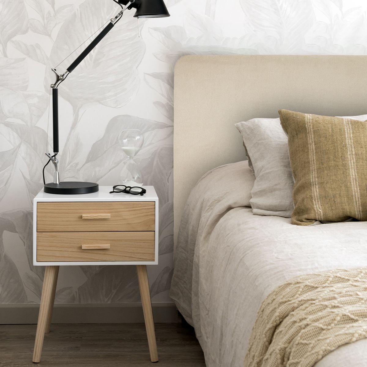 KABECEROS - RESPALDO CURVO - 1 PLAZA - VELVET COLOR ARENA