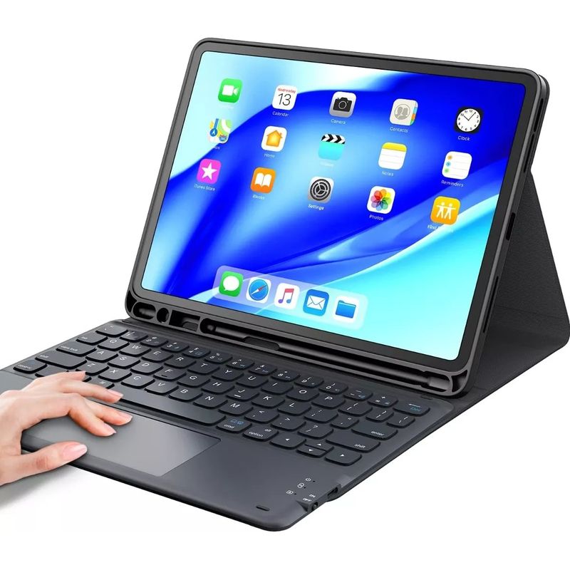 GENERICO - Funda Teclado Español + Touchpad Para iPad Air 5 M1 2022