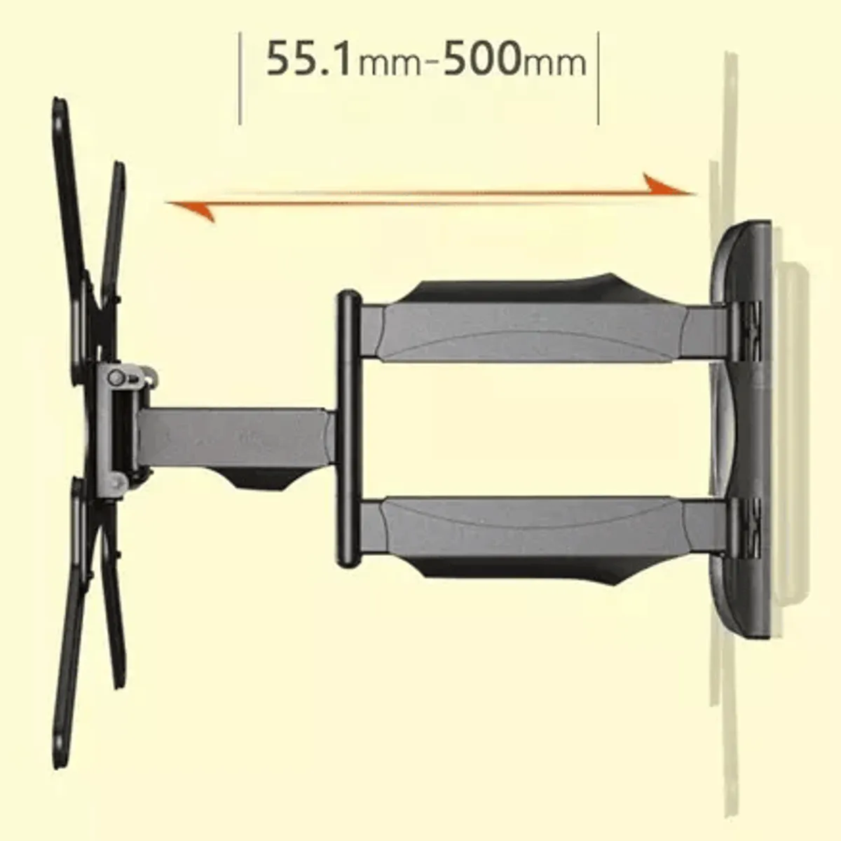 GENERICO - Base Soporte Tv Pared 3 Brazos Ajustable 32 A 55 Pulgadas